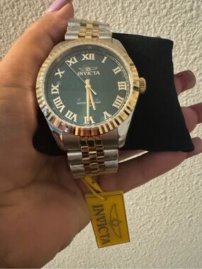 Men's 47403 Specialty Quartz 3 Hand Green Dial Watch